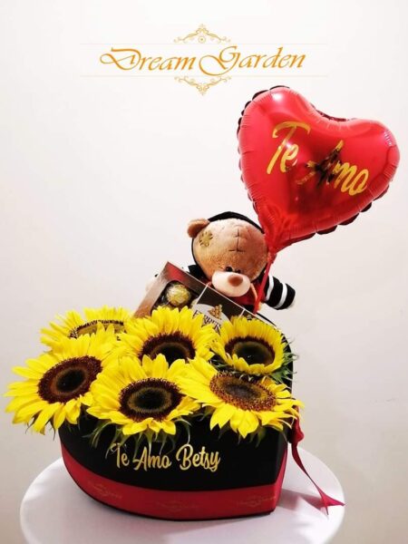 Box Mi corazón de girasoles