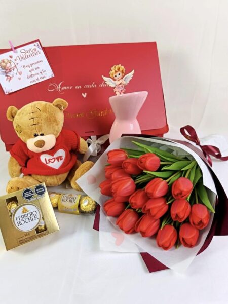 Flower Tulipan Box San Valentín